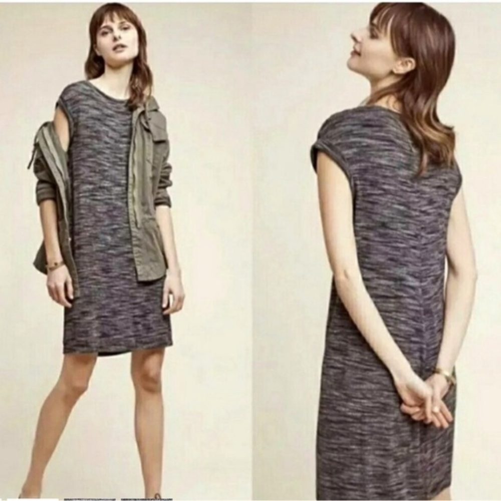Anthropologie Cloth & Stone Gray Marley Stretch Dress